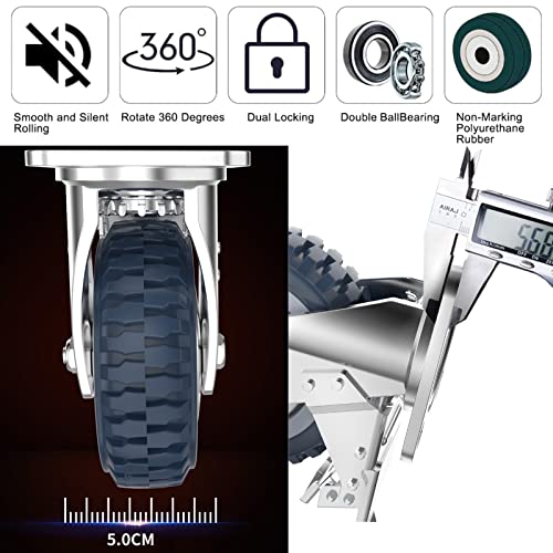 Roulettes de remplacement pour chariot robustes et polyvalentes 6 pouces