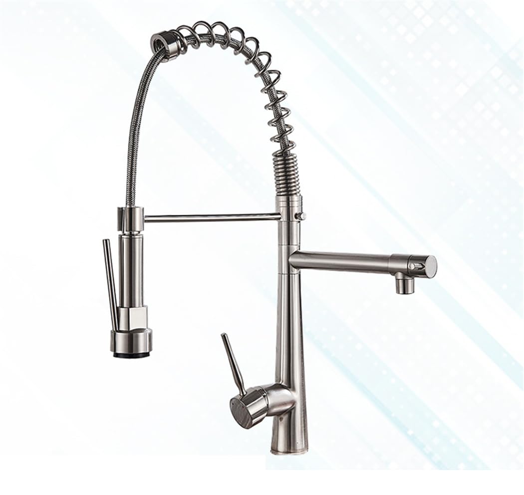 Robinet de cuisine en bronze moderne pivotant à 360° LWX pour évier