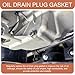 Surosha 15PCS Oil Drain Plug Gasket, Oil Plug Washer, 14mm Copper Crush Washer Oil Sealing Gaskets, Car Accessories Automotive Replacement Drain Plug Gaskets Compatible with OEM PN Part# 007603-014106