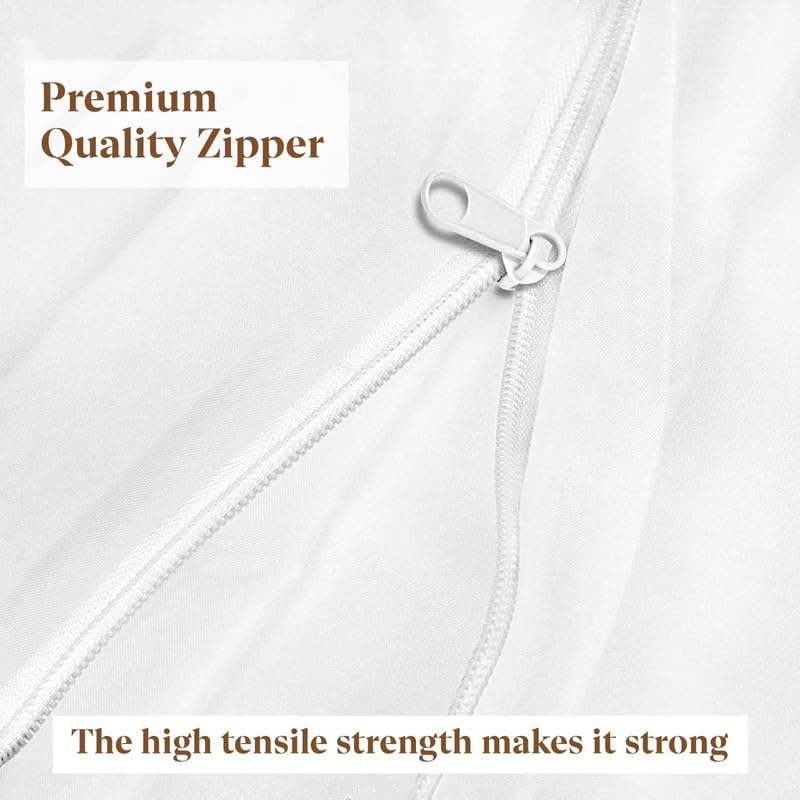 Image of Sea Monk Waterproof Mattress Protector Zippered Single Size (78x36 Inches / 6.5x3 feet) 8 Inch Drop, White Color - Bed Cover with Zipper Single Size Waterproof Mattress Protector