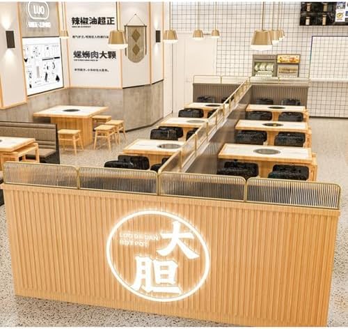 Stainless Steel Desk Divider Privacy Screen - Translucent Glass Partition for Restaurants, Hotels & Offices - Commercial Low Fence Table Separator for Enhanced Privacy and Space Management