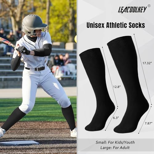LEACOOLKEY Baseball Socks and Belt Combo Adult Youth Softball Elastic Socks Belt Set Adjustable3