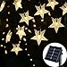 SEMILITS Solar Outdoor String Lights - Waterproof 30ft 50 LED Star String Lights for Garden Christmas Tree Decorations Wedding Party Ambiance Twinkle Lights（Warm White）