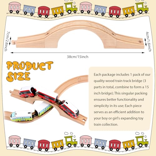 kigley wood train track expansion wooden train track accessories wooden bridge for most major toy railway