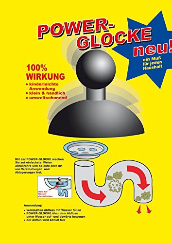 Die Power-Glocke, Pümpel, Saugglocke, Pömpel für Dusche, WC, Abflüsse und Waschbecken, sehr leistungsstark