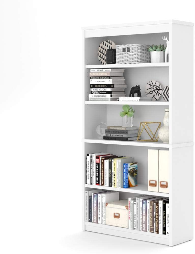 Bestar Universel 36W Bookcase in White Chocolate