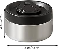 Vista 2 de Paquete de 2 termos para comida caliente, lonchera aislada apilable, caja Bento de acero inoxidable aislada al vacío de boca ancha a prueba de fugas