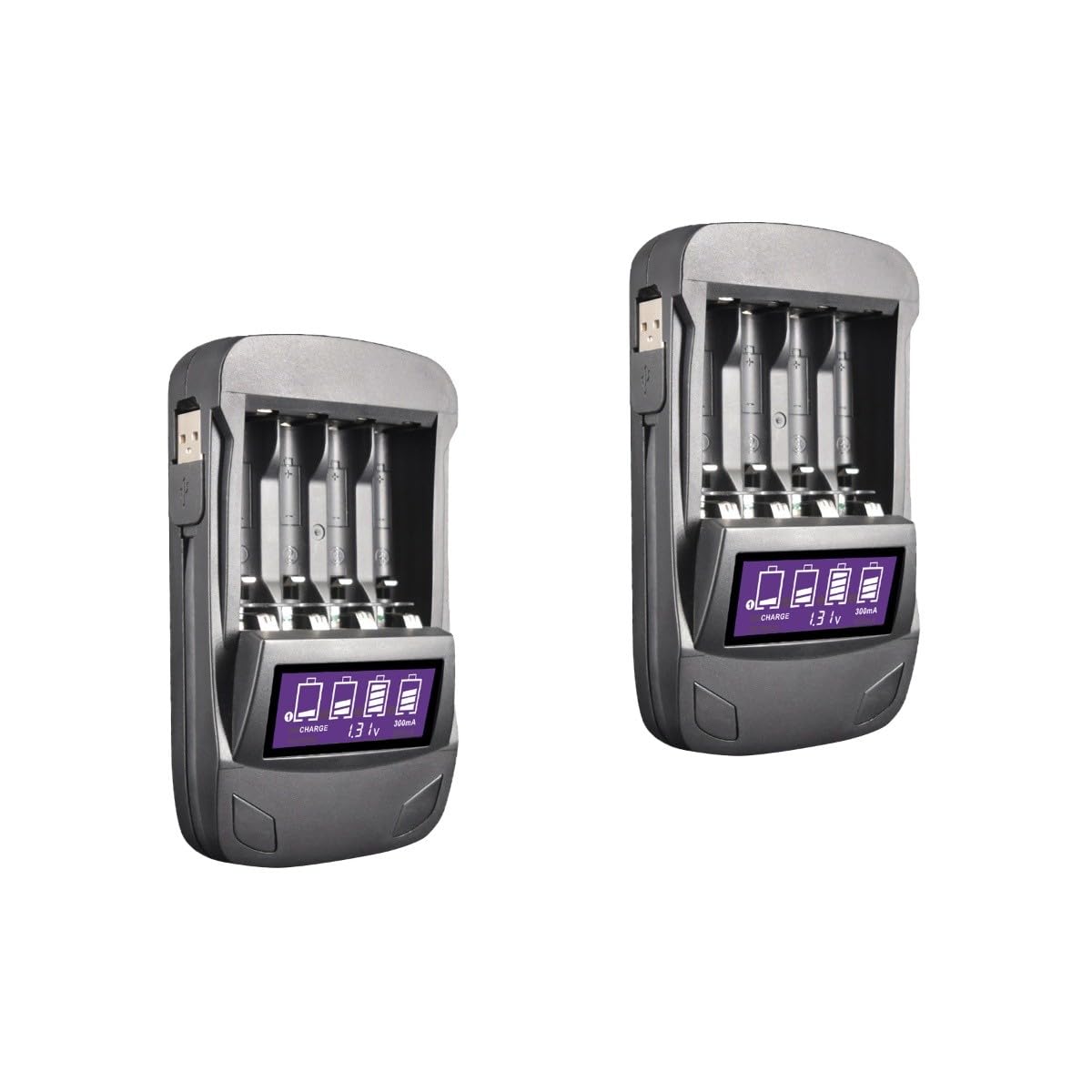 Hemobllo 2 Pièces Chargeur De Batterie Chargeur Multiple Chargeur Batterie Chargeur Pile USB Adaptateur