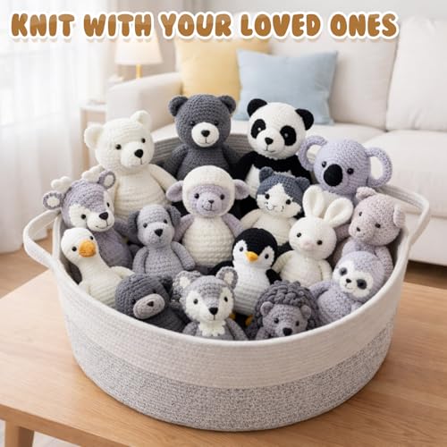 Image of Buryeah 8 Pack Chunky Chenille Yarn for Crocheting Soft Thick Fluffy Yarn for Hand Knitting Bulky Velvet Blanket Plush for Weaving DIY Crafts Each 3.5 oz 55 Yards (Dark Series)