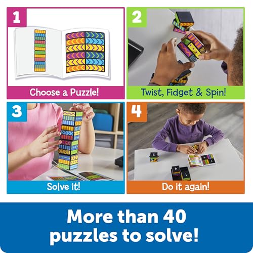 Image of Learning Resources Brainometry Cubed - 3D Brain Teaser Puzzles, Fidget Puzzle Game for Kids, Educational Games, Problem Solving Toys, Fidget Cube, Easy Puzzles for Kids,STEM Kits, Montessori