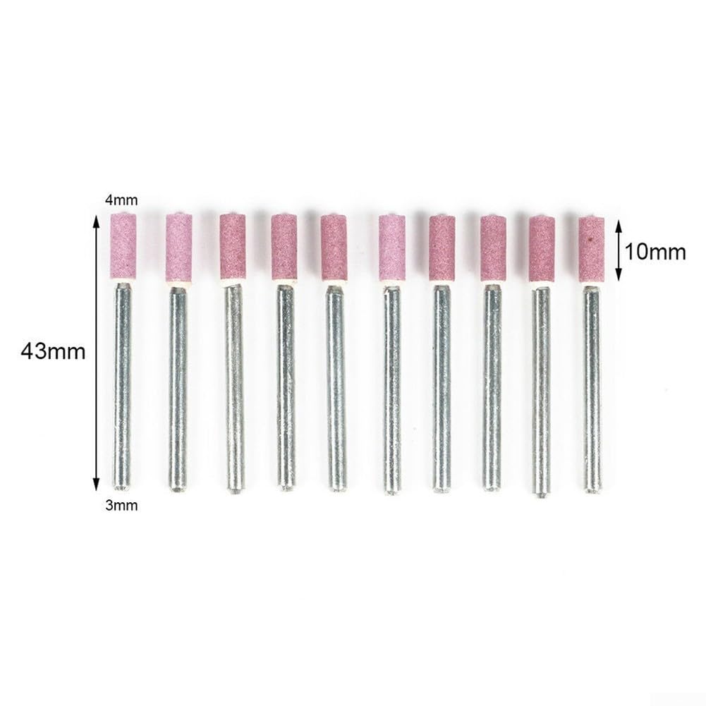 Kit di accessori per smerigliatrice rotante con 10 strumenti per lucidare e rettificare pietre in ceramica per metallo e finitura bordi