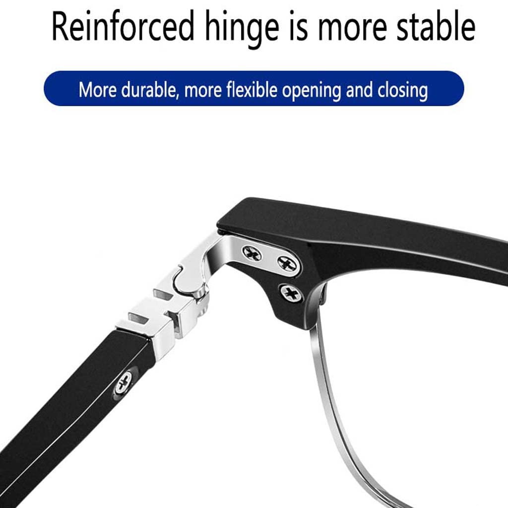 WZX HD Anti-Blue Gafas de Lectura Ultra-Light Anti-Blue Light Gafas de Mediana Edad y Ancianos Gafas de Lectura Ligeras Gafas de Metal-Hombres Gafas de luz Anti-Blue