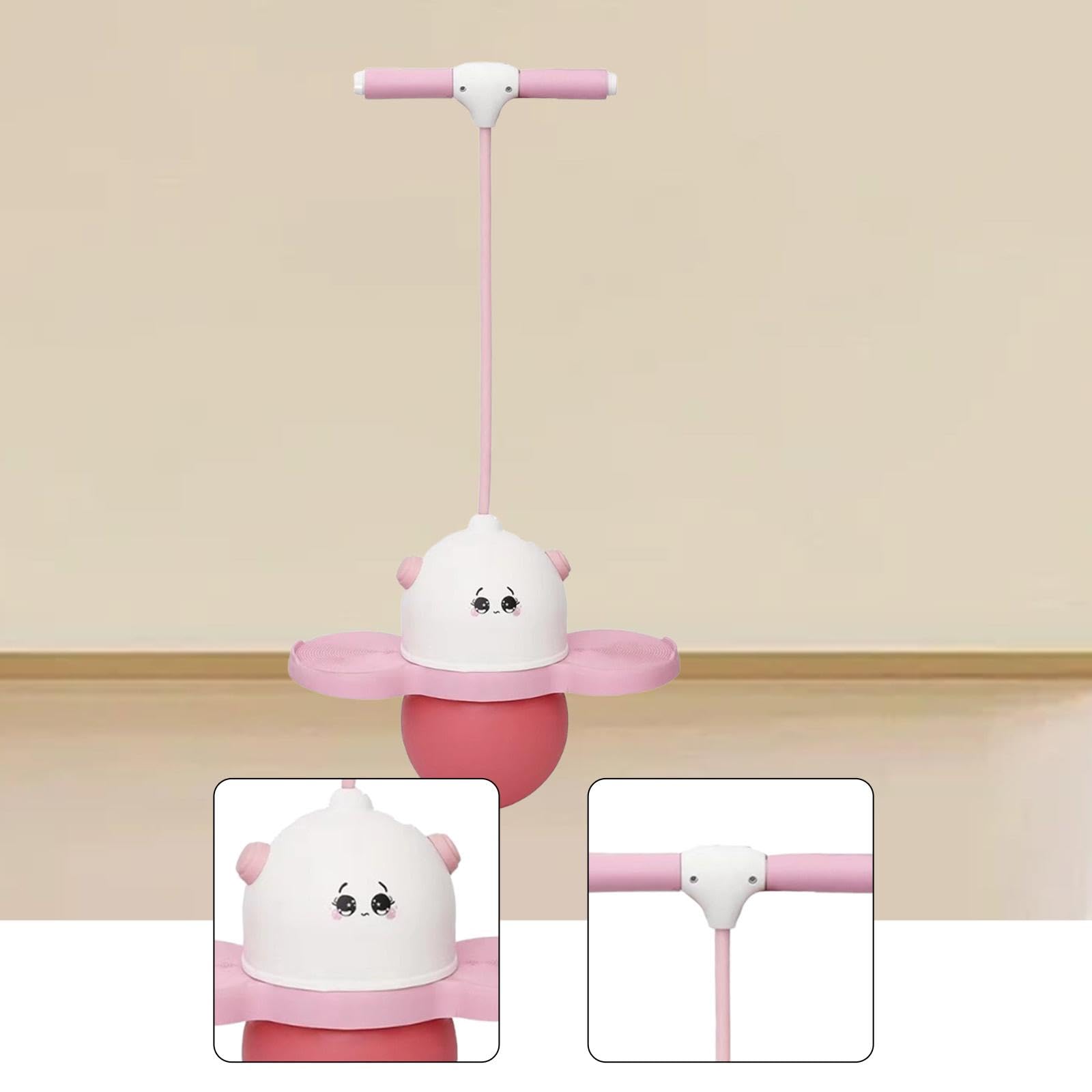 Kids Pogo Ball Sprungspielzeug mit Griff Kinder Hüpfball mit Licht Anti Rutsch Balance Cartoon Trainingsspiel für Jungen Wo