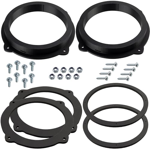 AERZETIX | Kit de 2 Adaptateurs de Haut-parleurs Ø165 mm | Compatible avec Hyundai i30 IX35i Tucson, Kia Optima Sportage Soul, Fiat Idea, Alfa Romeo 147/159...