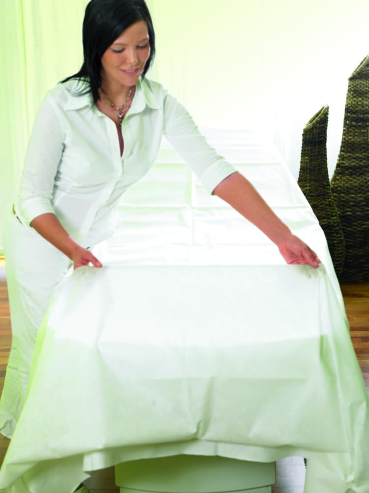 Mank Massageliegenauflagen waschbar aus PP Vlies Weiß, 75 x 200 cm, ca. 200x waschbar, 10 Stück, Liegenauflage für Massage oder Behandlungsliegen Praxis Auflagen