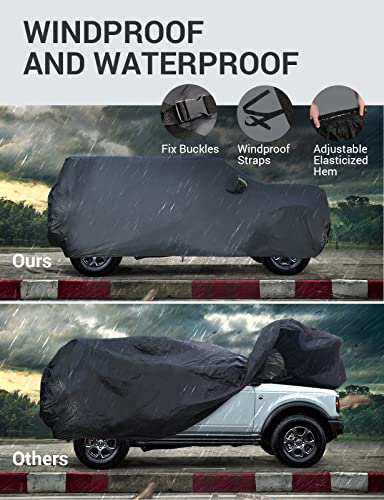 Image of Proadsy Custom Fit 2021-2026 Ford Bronco Sport Car Cover Waterproof Outdoor | UV-Blocking Waterproof With Soft Lining Prevents Leaks & Scratches. Perfect For Sunny, Snowy Outdoor Parking, Garage Storage