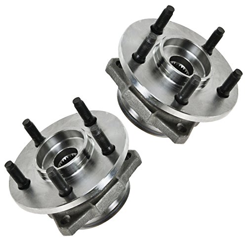 Image of TRQ Front Left and Right Wheel Bearing and Hub Assembly Set 2 Piece Compatible with 2002-2005 Jeep Liberty 4 Wheel ABS Brakes 2006-2007 Liberty