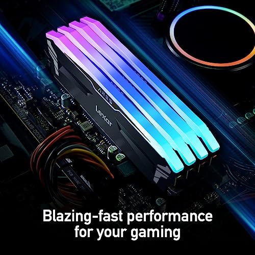 Image of Lexar 32GB (2x16GB) ARES RGB DDR4 RAM 3600MT /s CL18 1.35V Desktop Memory, Compatible with Intel XMP 2.0 and AMD Ryzen, Black (LD4BU016G-R3600GDLA)