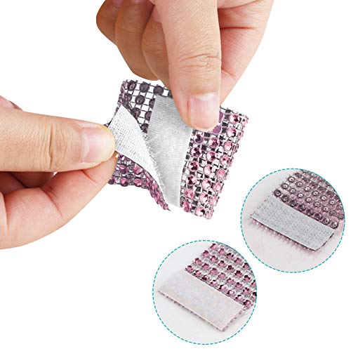 Image of Accmor 50pcs Napkin Rings, Pink Napkin Rings Buckles for Table Decorations, Wedding, Dinner, Party, DIY Decoration