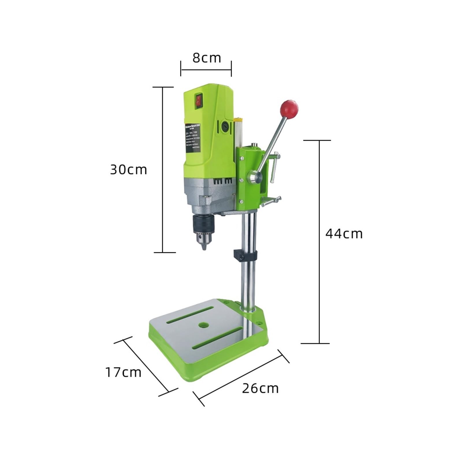 Taladro de columna Taladro De Banco, Taladro De Mesa De Velocidad Variable, 6 Velocidades, Verde, Taladro De Banco, Taladro De Banco(710W)
