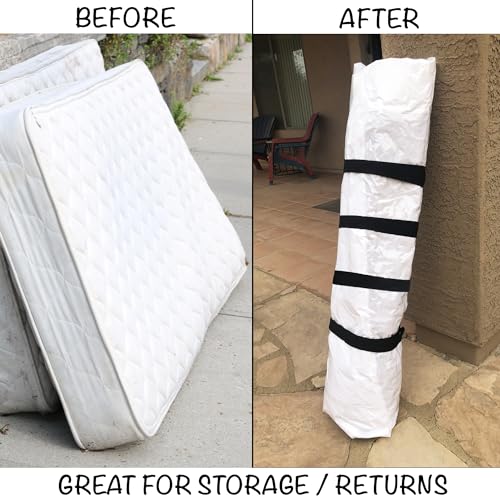 Mattress Vacuum Bag for Moving, Vacuum Seal Mattress Bag for Memory Foam or Inner Spring Mattresses, Compression and Storage for Returns, Leakproof Valve and Double Zip Seal (King)