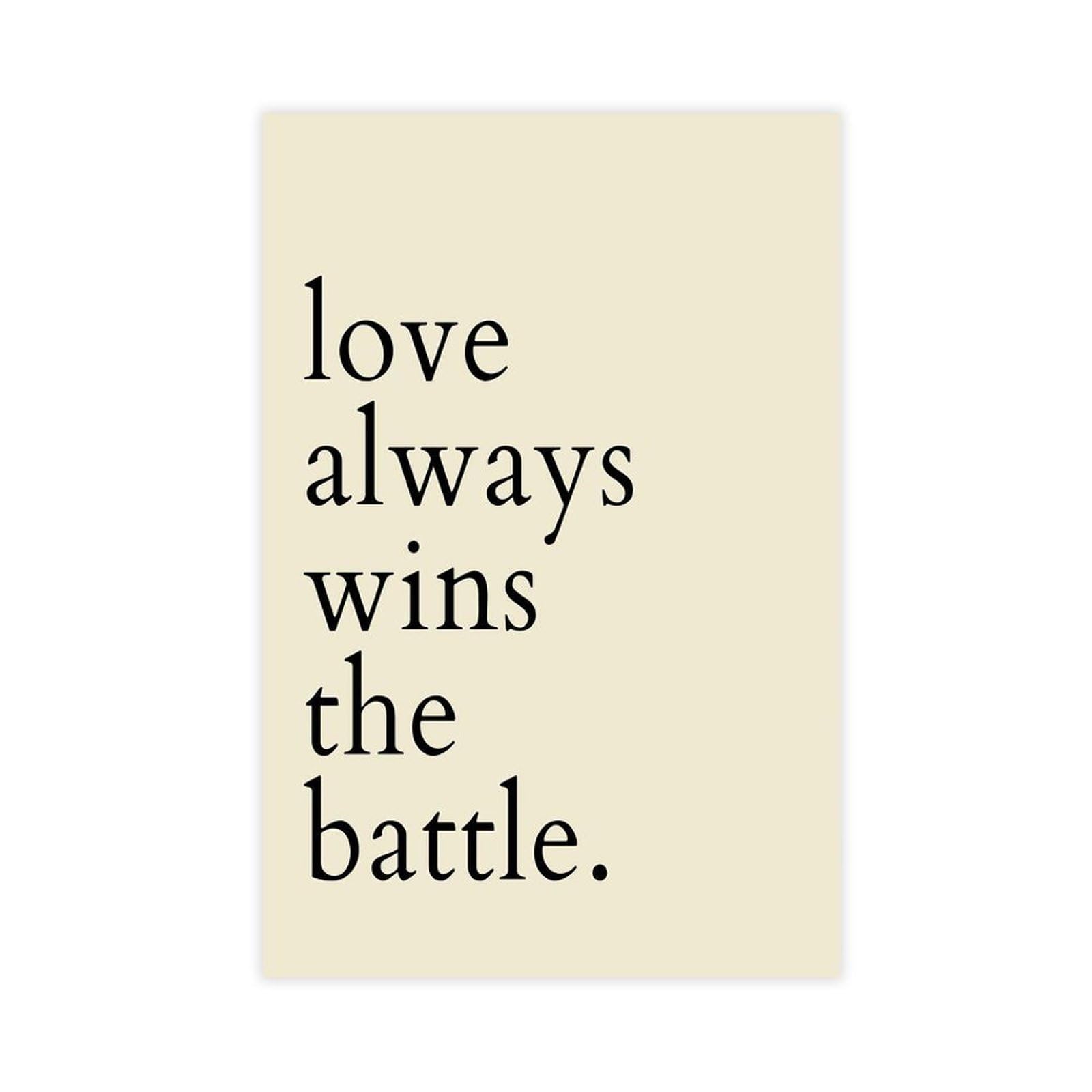 Mnyuein Love Always Wins The Battle Poster Quotes