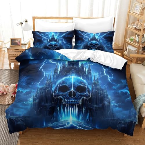 Parure housse de couette château gothique 3D microfibre 260x220 - 3
