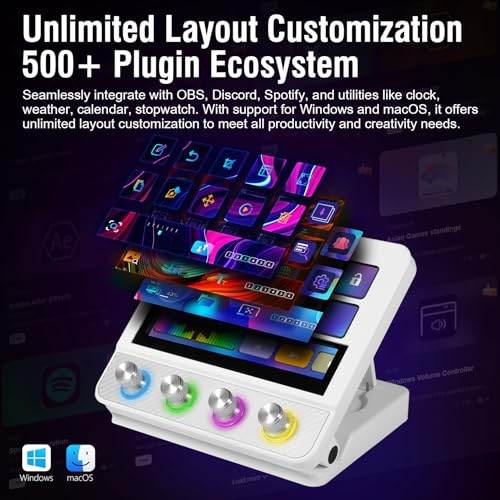 Image of Macro Pad, Streaming Deck Stream Controller Soundboard Keypad, Programmable Keys USB Shortcut Keyboard for Gamer Streamer, Audio Mixer for OBS, YouTube, Office Desk Setup, PC, Mac