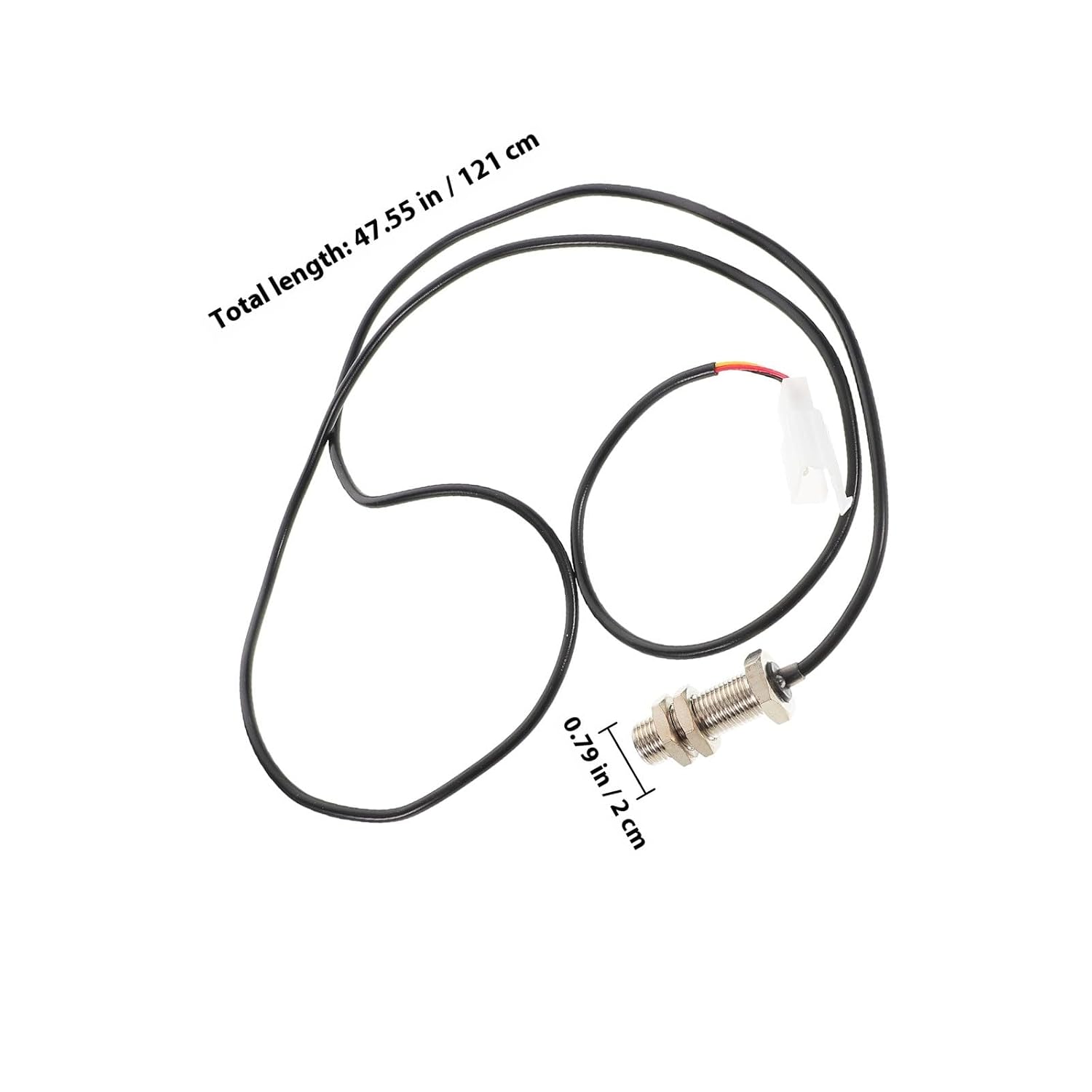 Ipetboom Motorcycle Speedometer Sensor Cable Digital Odometer Tachometer Cable Replacement for ATV Motorbike with Wheel Speed Sensor Compatible with Motorcycle Gauge Cluster