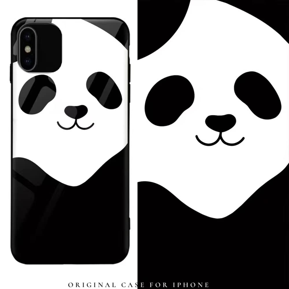 Amazon.co.jp: パンダ 強化ガラス バックケース iPhone Xs Max