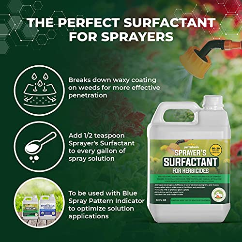 Petratools Sprayer's Surfactant For Herbicides (32Oz) And 4 Gallon Battery Powered Backpack Sprayer #TOP3