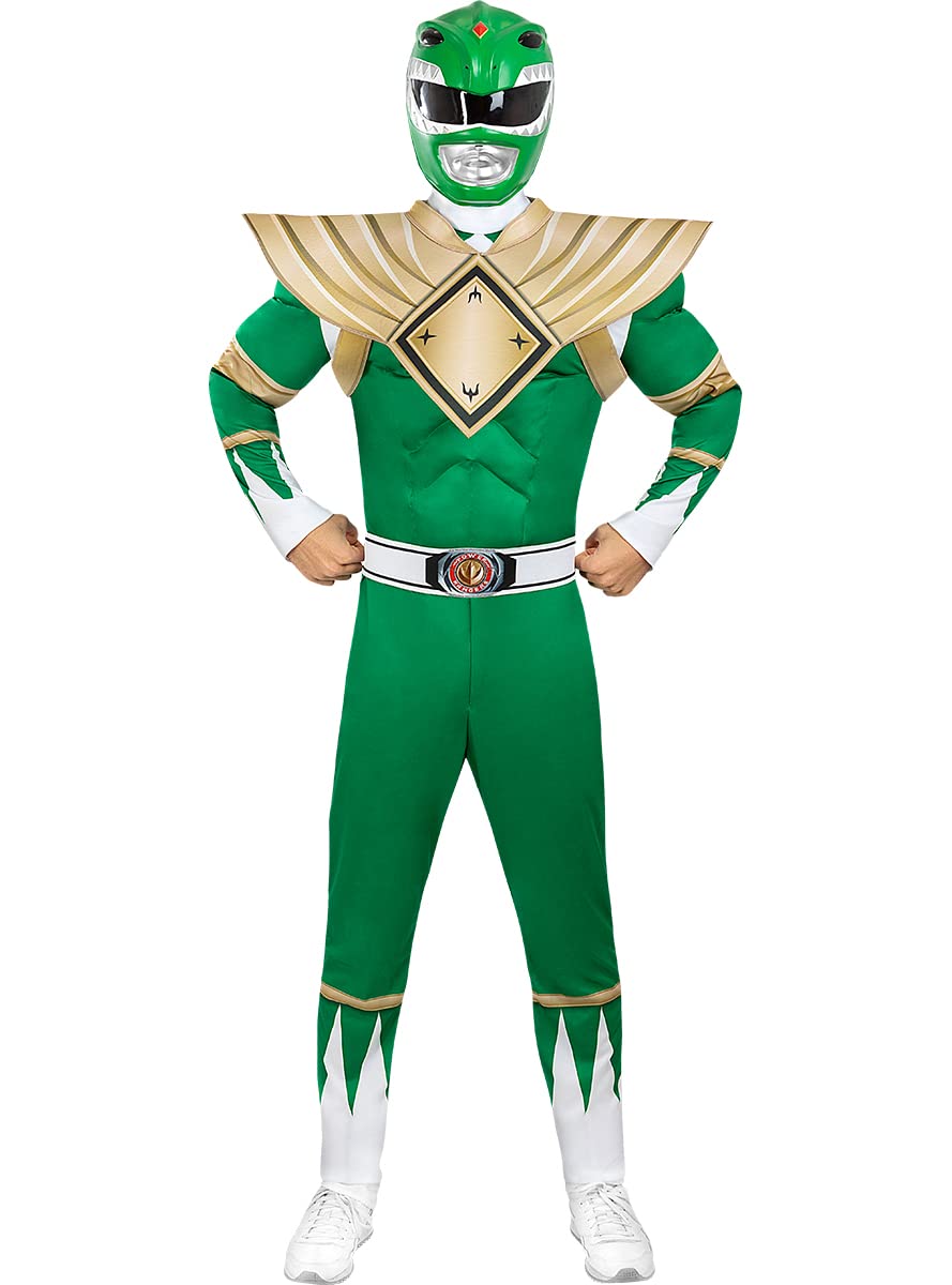 Funidelia Casco Power Ranger Verde per Uomo. Accessori per Costumi per Adulto
