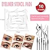Cat-Eyeliner-Stencils20-Sets-2-in-1-Eye-Makeup-Tool-Kit-Smoky-Eyeliner-Stencil-Pads-Eyeshadow-Applicators-Eyeliner-Template-Plate Cat Eyeliner Stencils,20 Sets 2-in-1 Eye Makeup Tool Kit Smoky Eyeliner Stencil Pads Eyeshadow Applicators Eyeliner Template Plate