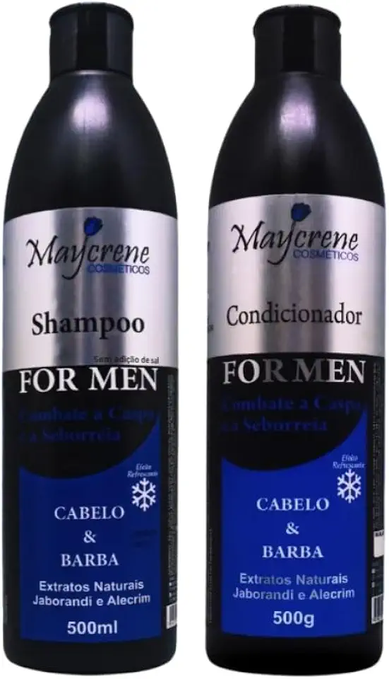 Kit Shampoo + Condicionador For Men Anticaspa Barba E Cabelo Maycrene