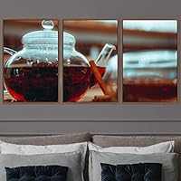 3 Piece Framed Canvas Wall Art Tea Canvas Prints Home Artwork Decoration for Living Room,Bedroom - 16