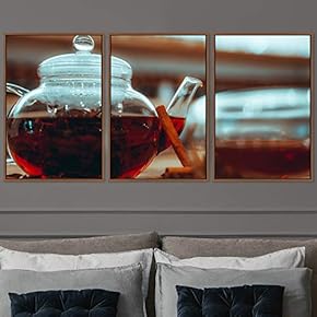 signwin 3 Piece Framed Canvas Wall Art Tea...
