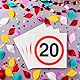 20 Geburtstag Deko Servietten Verkehrszeichen rot/weiß - Originelle Geburtstagsdeko 20 für einen gelungenen 20 Geburtstag Frau oder Mann - Tiwoca