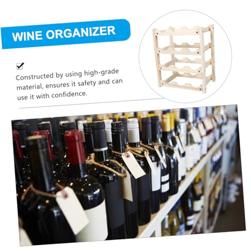 Soporte para botellas de madera para vino en refrigerador miniatura 7