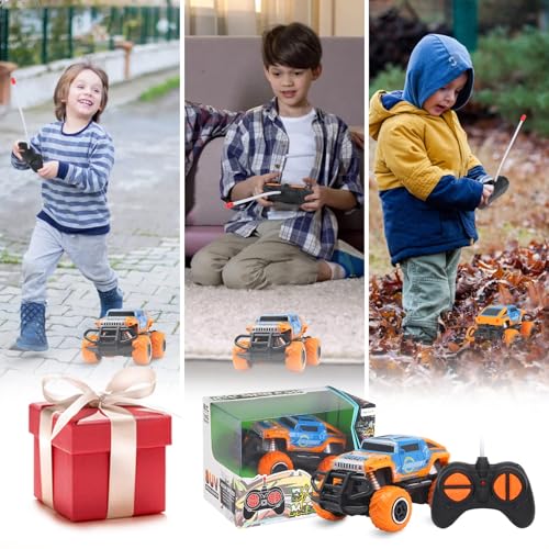 Pup Go Mini Coche Teledirigido Niños 3 Años, RC De Juguete, Fuerte, Sensible, Juegos Moto Camion para Niños 4 a 8 Años (Naranja) - imagen 8