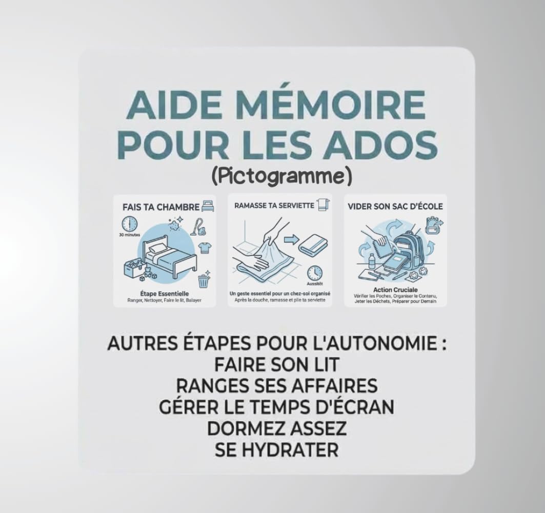 Aide mémoire pour les ados !: Pictogramme au quotidien