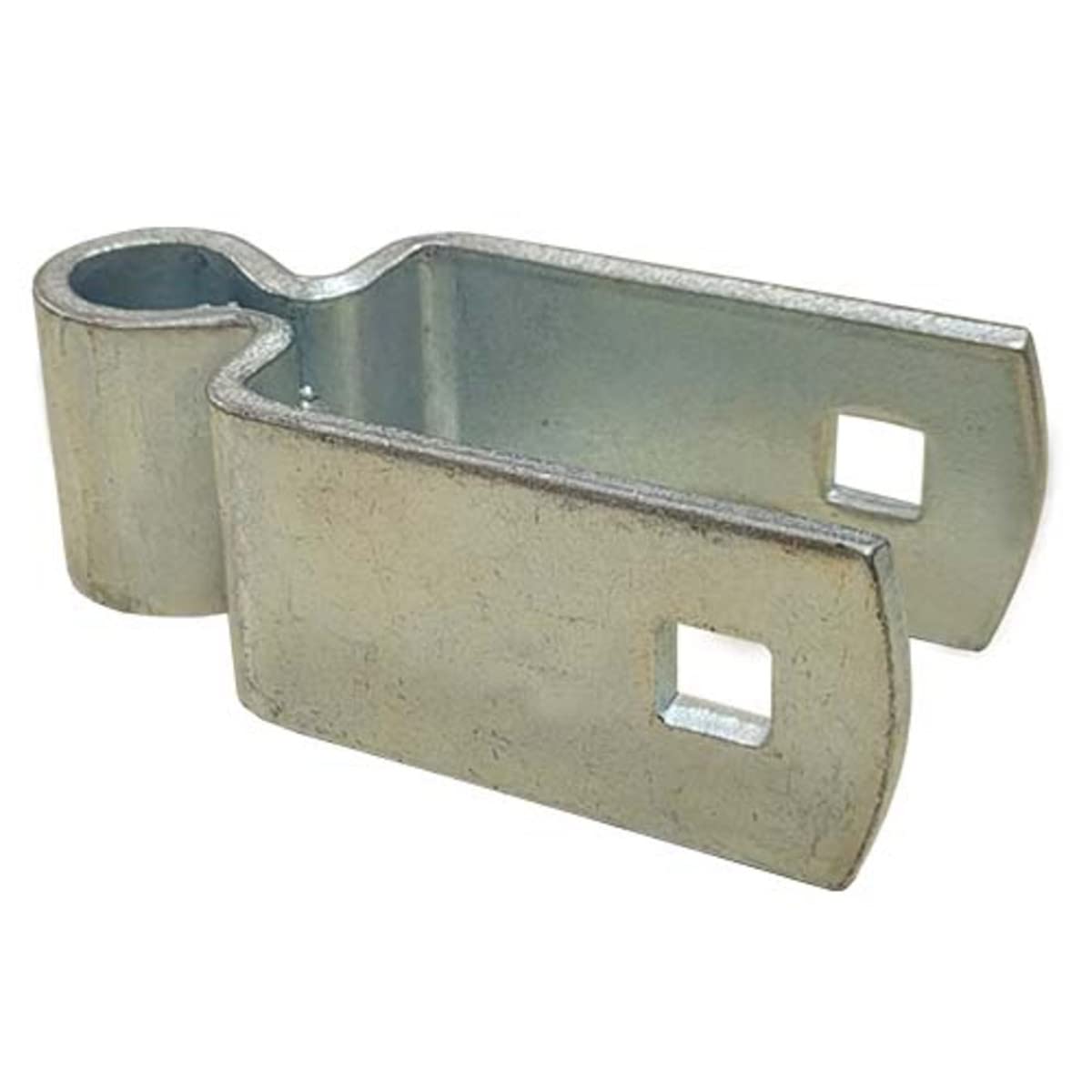 5/8" x 1.5" Heavy Duty Female Gate Post Square Hinge Bolt-on Zync Plated