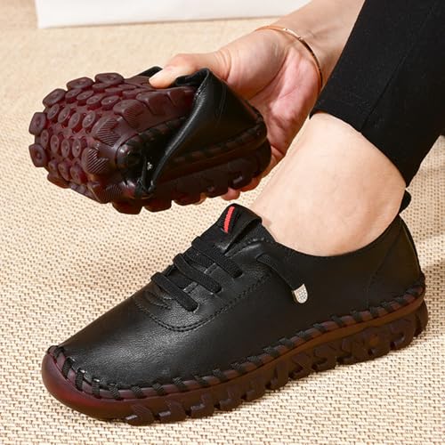 Flat Shoes for Women Soft Bottom Round Toe Flat Loafers Breathable Non-Slip Walking Shoes Mom Loafers Fall Winter Casual Shoe Comfortable Lightweight Walking Going Out Footwear2