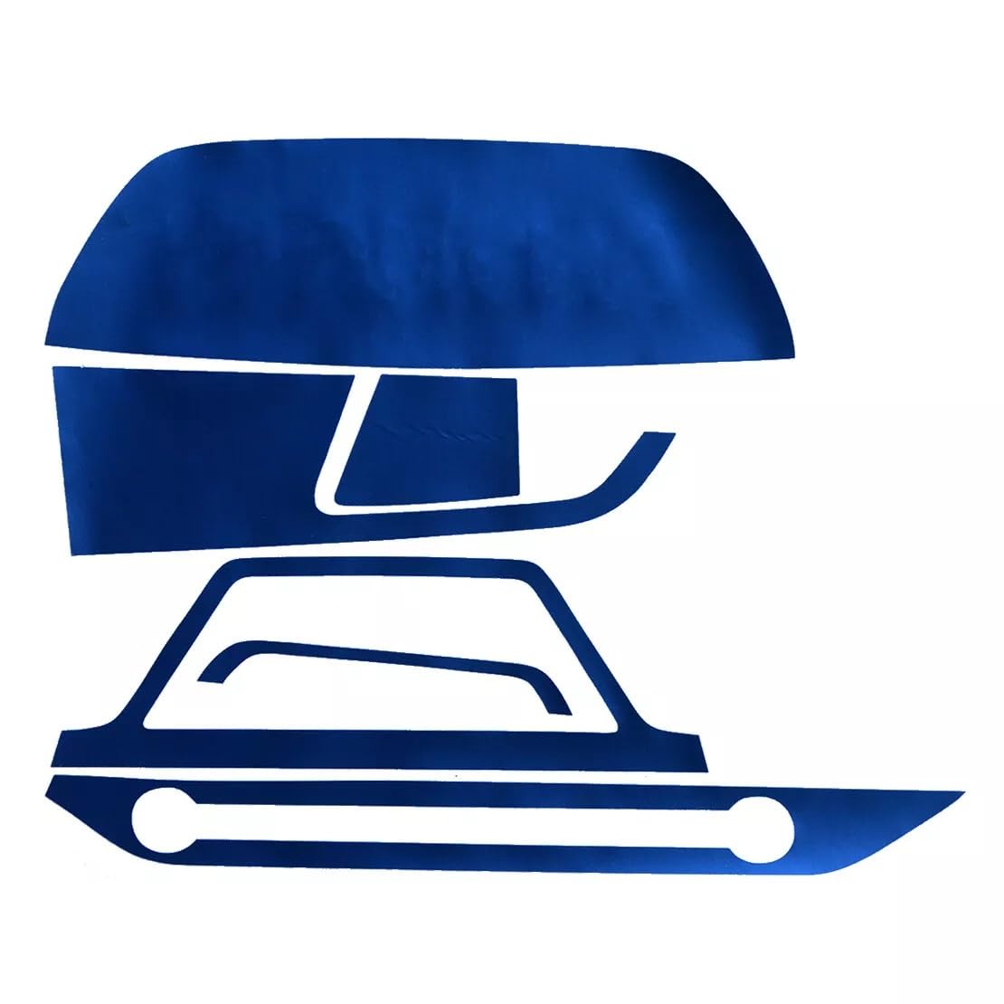Auto części zamienne Zestaw naklejek 3D Blue Interior Film Kit pasuje do Hyundaia Elantra 2017-2020 Łatwe naprawy