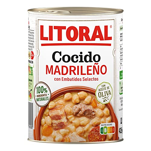 LITORAL Cocido Madrileño - Plato Preparado Sin Gluten - 425g