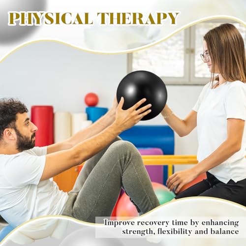 Image of Sotiff 20 Pcs 9 Inch Pilates Ball Bulk Exercise Pilates Ball Mini Yoga Balls Therapy Core for Stability Barre Training Stretching Physical Posture Training Gym Workout with Inflation Tube