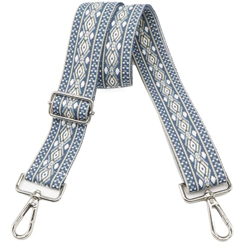 Image of LEMEDE Purse Strap Adjustable Replacement Crossbody Bag Straps Retro Jacquard Embroidery Shoulder Straps for Shoulder Bag