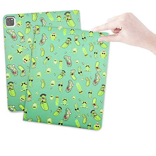 Funny Shockproof Protective Smart Shell Case Cover for iPad Pro 12.9 Inch (2020) Kickstand Auto Wake/Sleep Pencil Holder,for Rick & Morty Supports Wireless Slim-Fit (iPad Pro 12.9" Case, Cucumber Man)