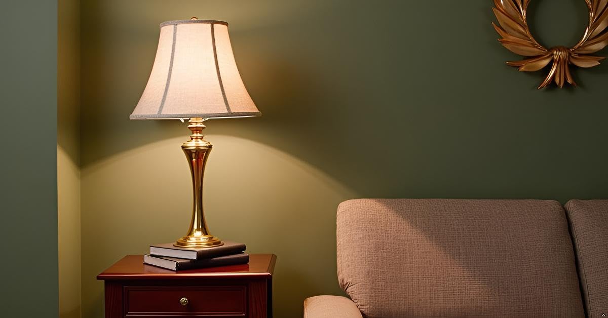 Aspen Creative 38001A przejściowy składany klosz lampy w kształcie dzwonka w kolorze naturalnym, 23 cm góra x 45 cm dół x 33 cm wysokość skośna