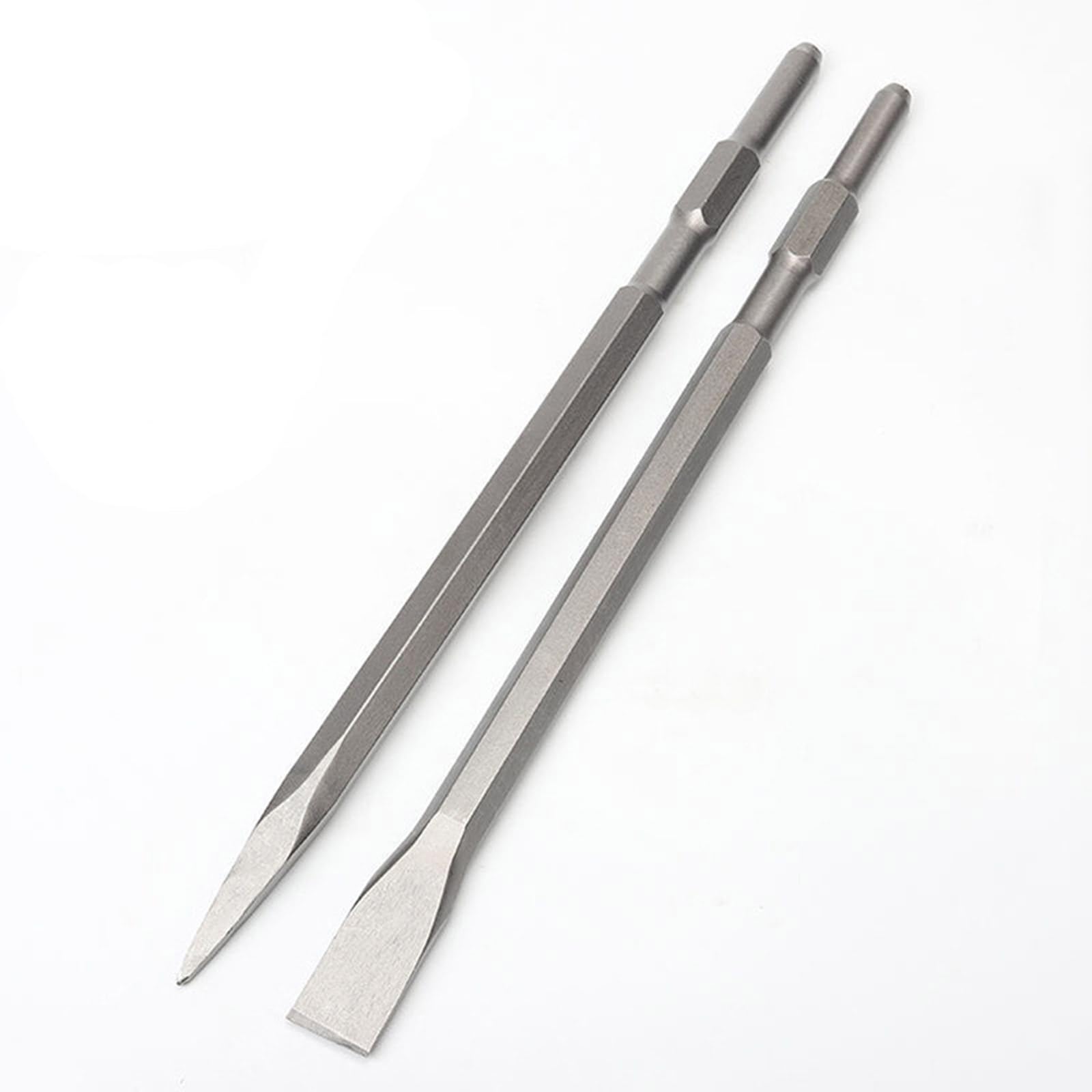 Broca de martillo eléctrico con vástago hexagonal plano de 600 mm para romper hormigón, ladrillo, piedra, cincelado, construcción profesional