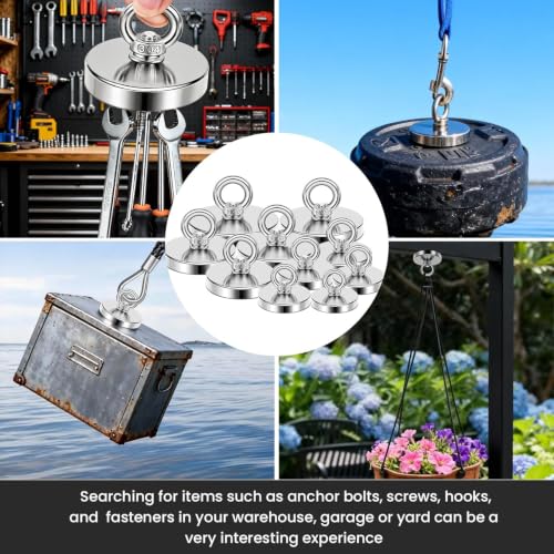 Image of DIYMAG Fishing Magnet, 2.36 Inches Large Strong Magnets for Lifting 2 Pack